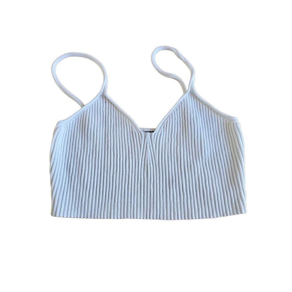Cotton Candy LA juniors Sz L white crop top